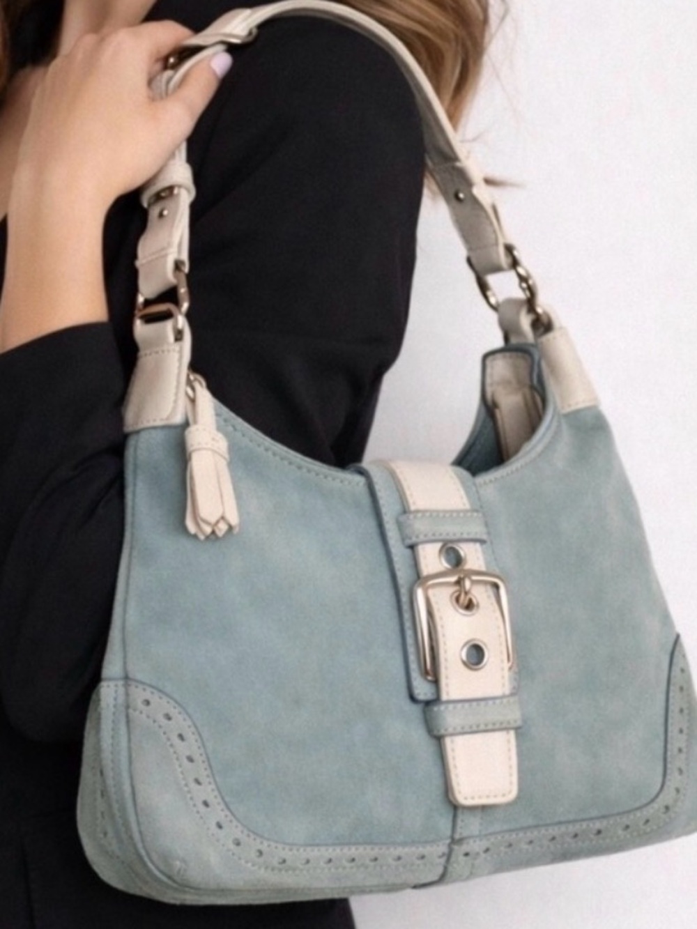 Coach Suede Leather Purse